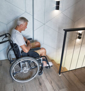 Treppe ohne Lift